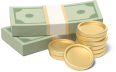 cash and coins